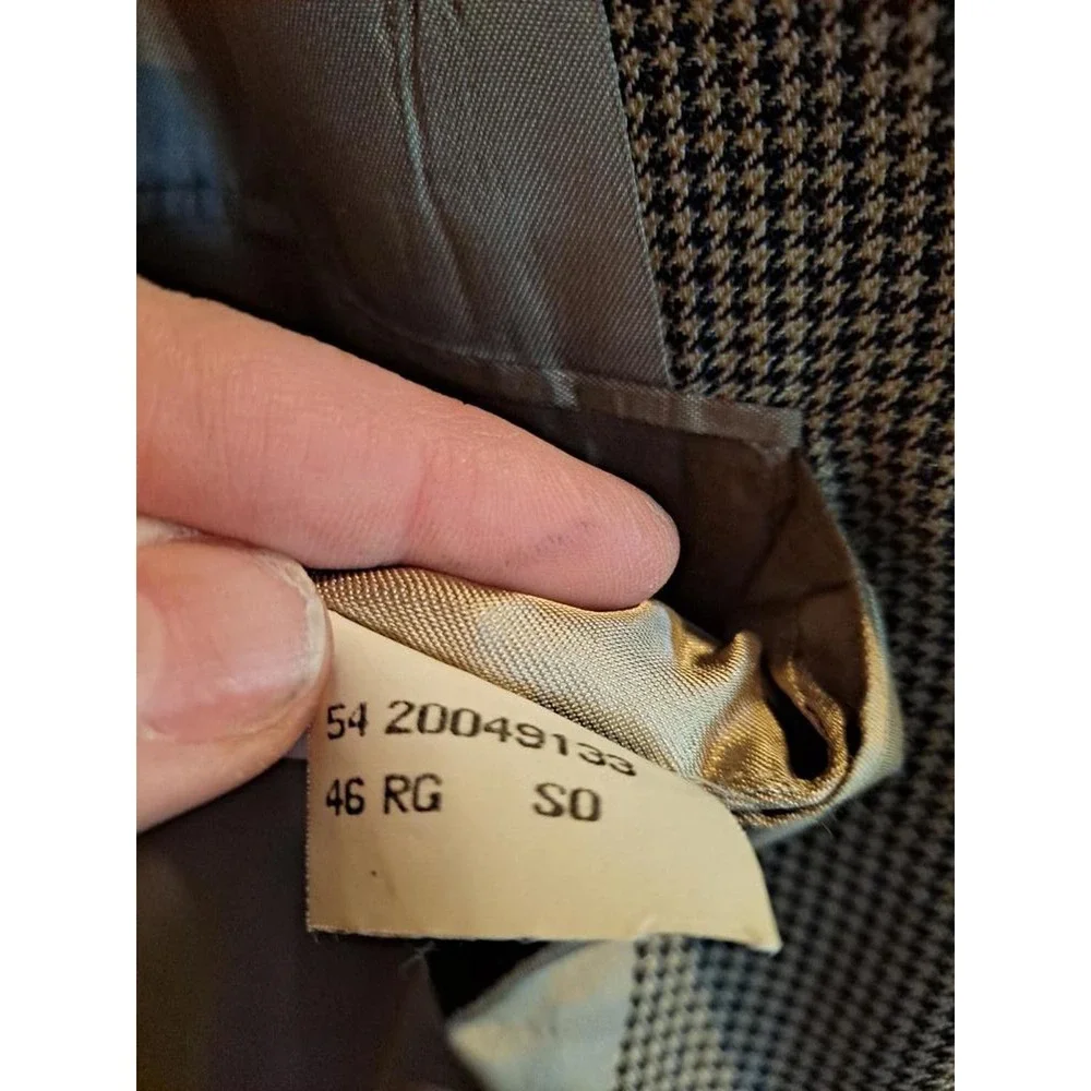 Brooks Brothers Tan Tweed 2 Button Silk/Worsted Wool‎ Size 46R